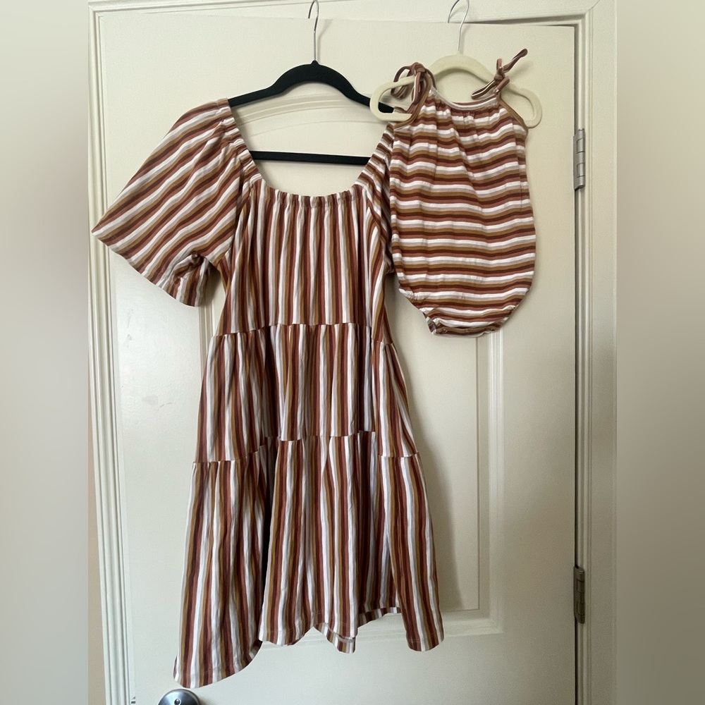 Rylee + Cru Mommy and Me Striped Dress and Bubble